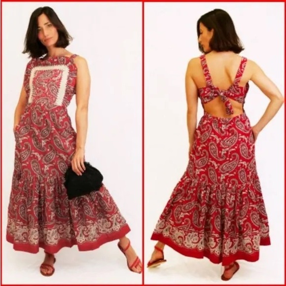 Sea NY Theodora Paisley Midi Dress Size 10 - Picture 1 of 3